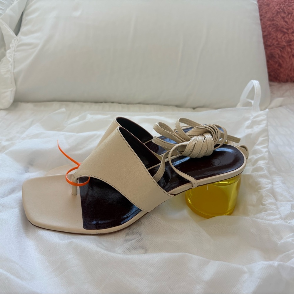 STAUD Adora Lace Up Thong Sandals